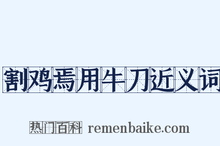 割鸡焉用牛刀近义词是什么意思的图片